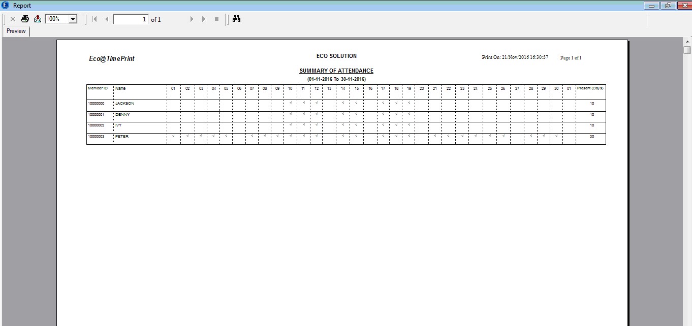 ECO Attendance System